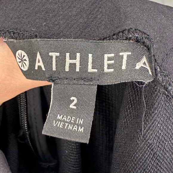 Athleta Wander Slim Straight Crop Black Slit Hem Pants Size 2 - Picture 6 of 7